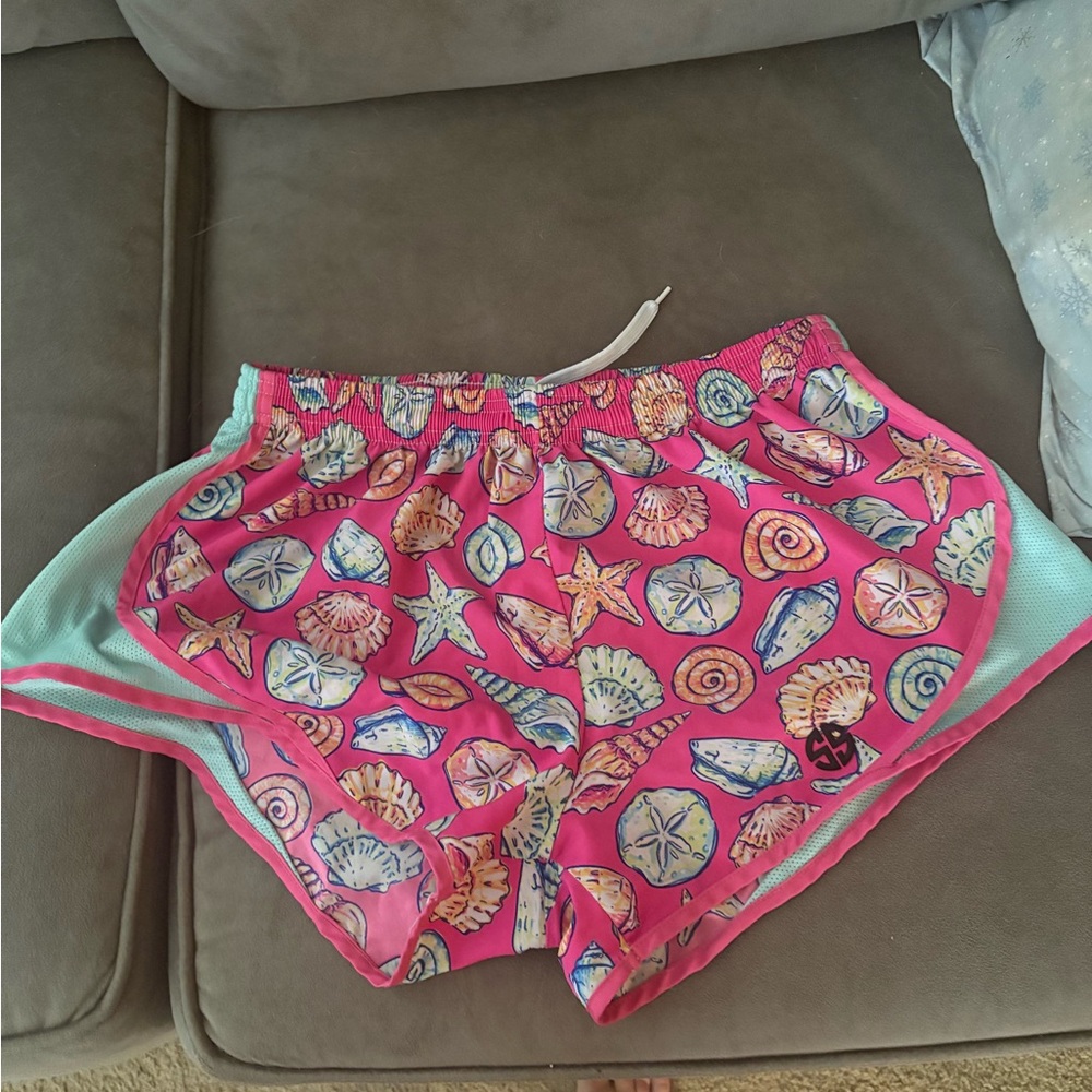 Simply Southern Pink and Blue Seashell Shorts
